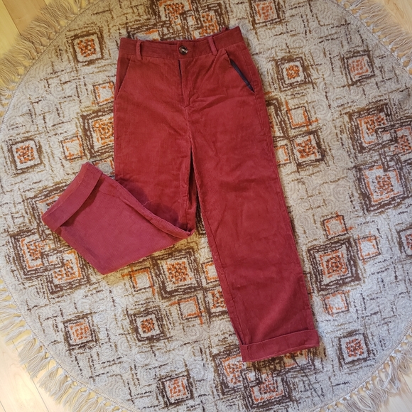 Large Rust Cord Pants - Picture 2 of 4